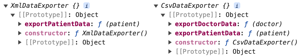 interface segregation principle in javascript